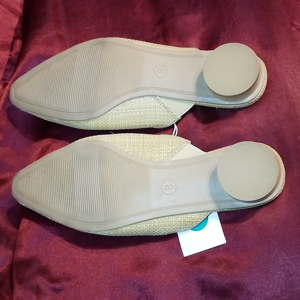 Nwt 8 classic wood heel faux tweed slide - Picture 9 of 10